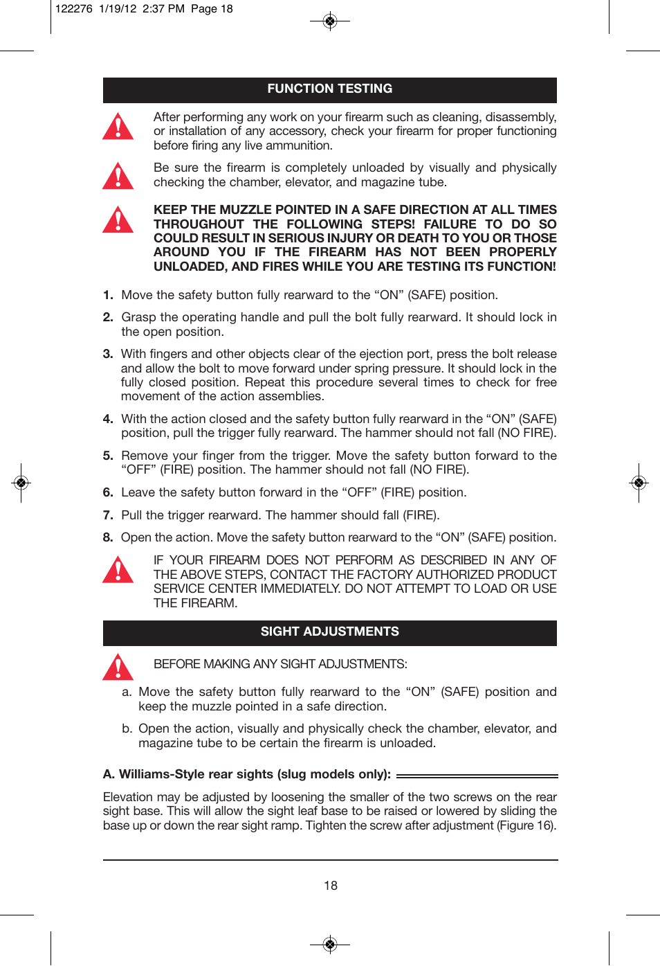 Mossberg 935 Magnu User Manual | Page 20 / 32