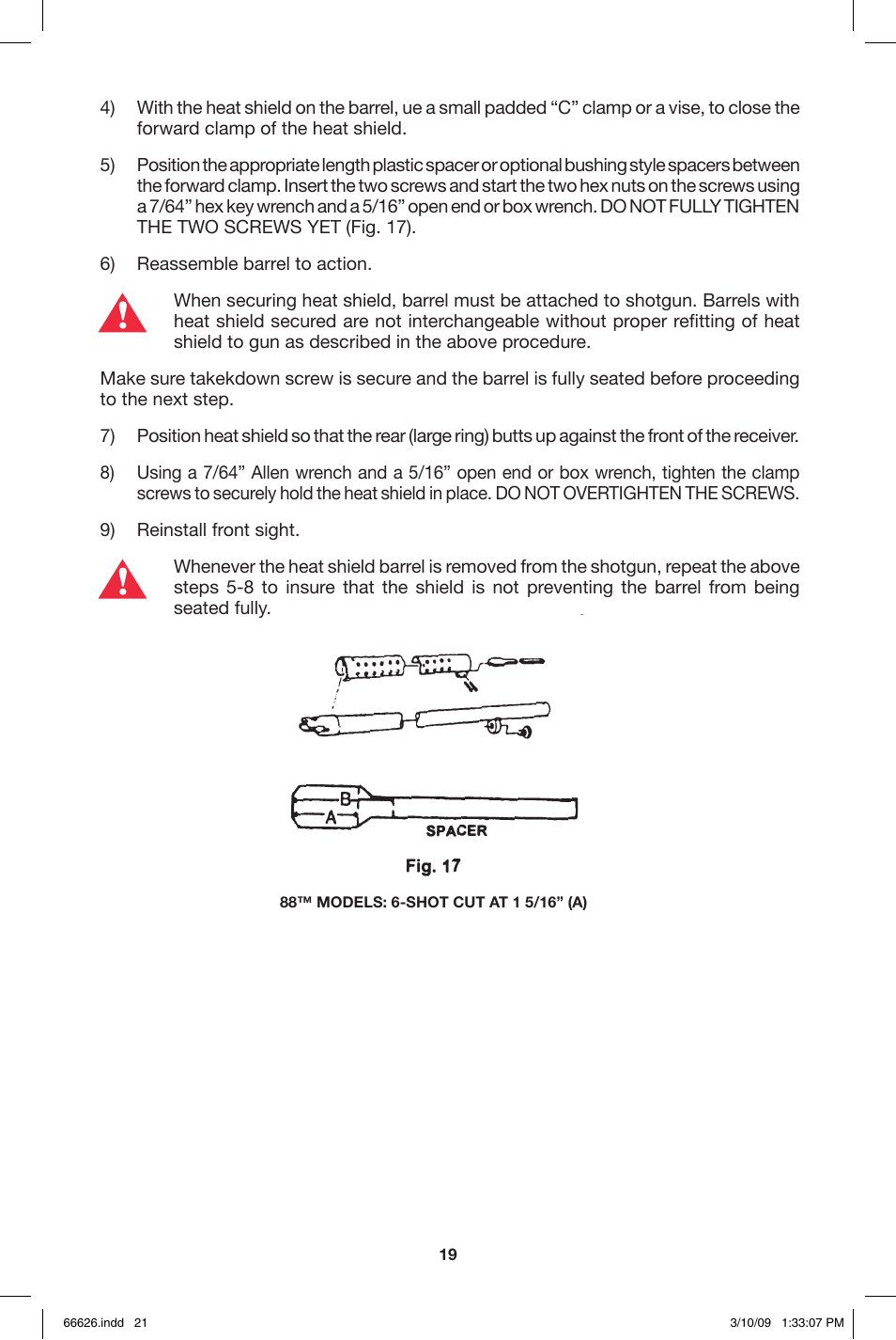 Mossberg Maverick 8 and 9 User Manual | Page 21 / 28