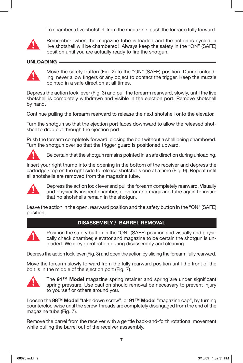 Mossberg Maverick 8 and 9 User Manual | Page 9 / 28