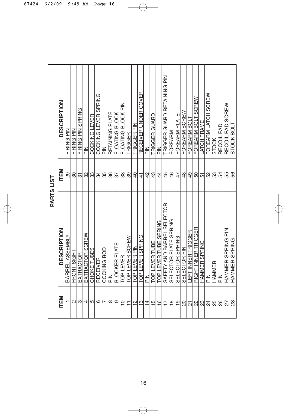 Mossberg Silver Reserve Serie Over/Under User Manual | Page 18 / 20