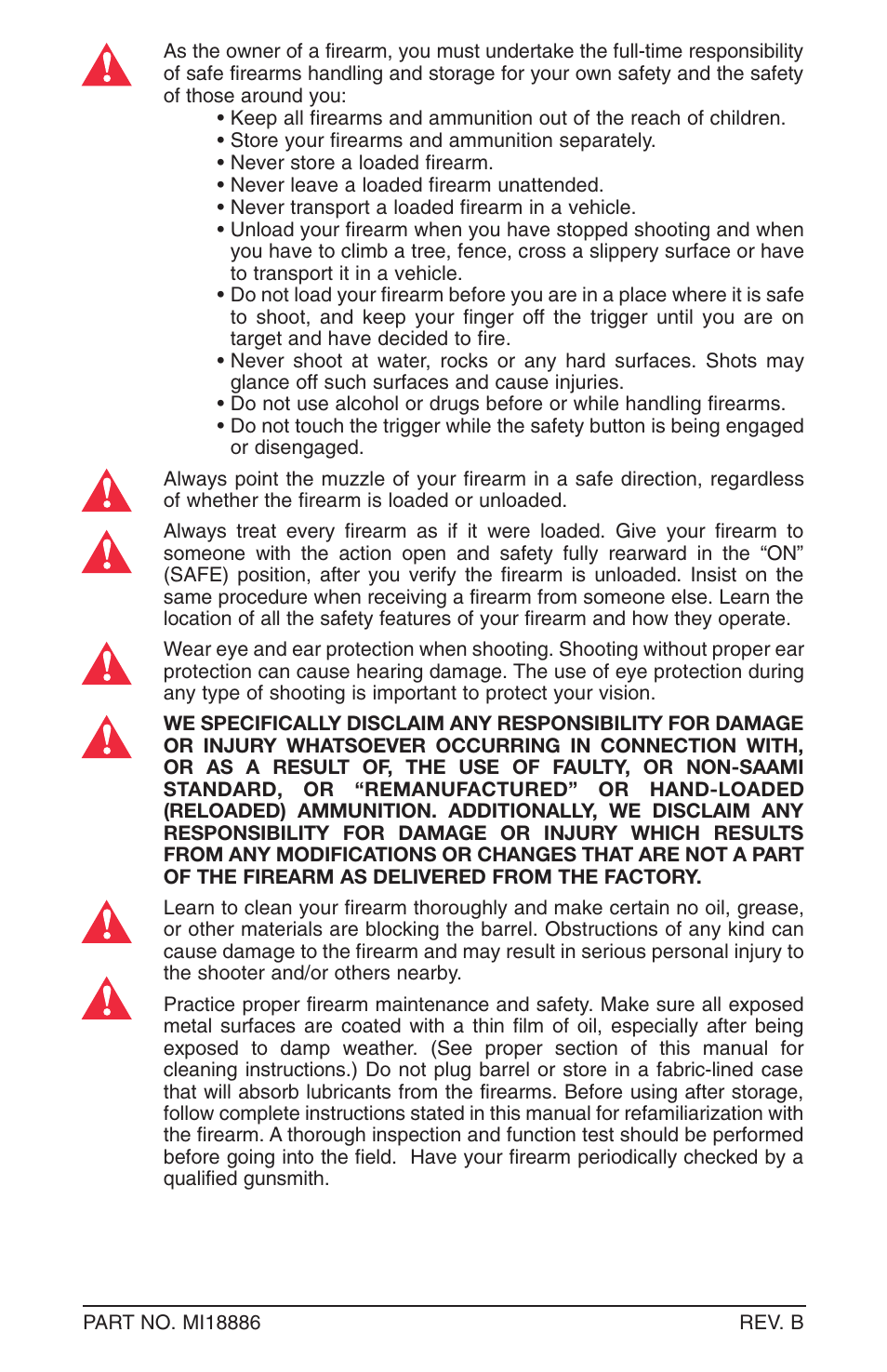 Mossberg Silver Reserve Serie Side/Side User Manual | Page 2 / 20