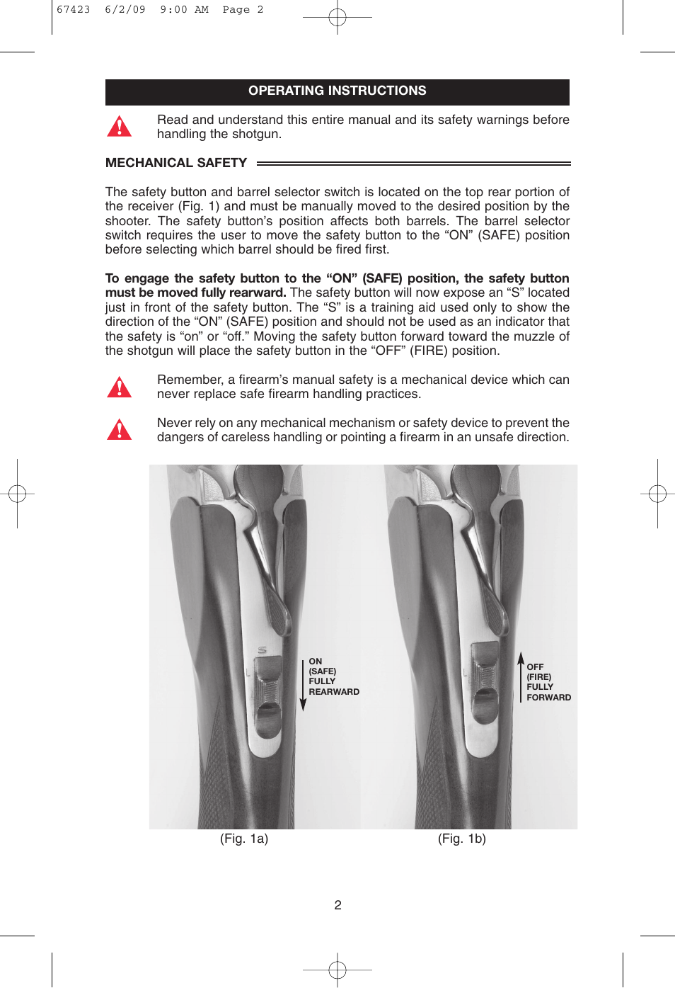 Mossberg Silver Reserve Serie Side/Side User Manual | Page 4 / 20