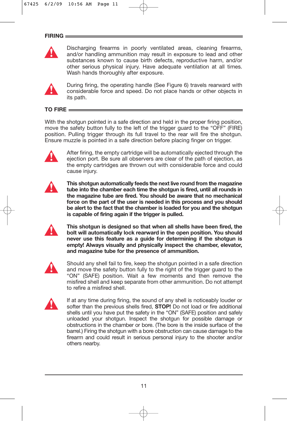 Mossberg International SA-2 User Manual | Page 11 / 28