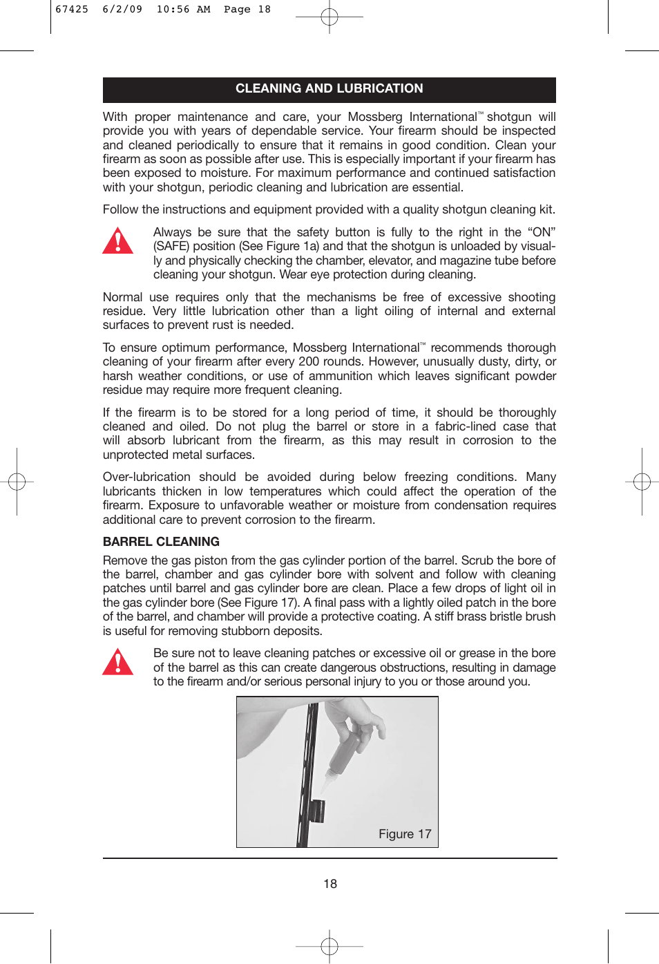 Mossberg International SA-2 User Manual | Page 18 / 28