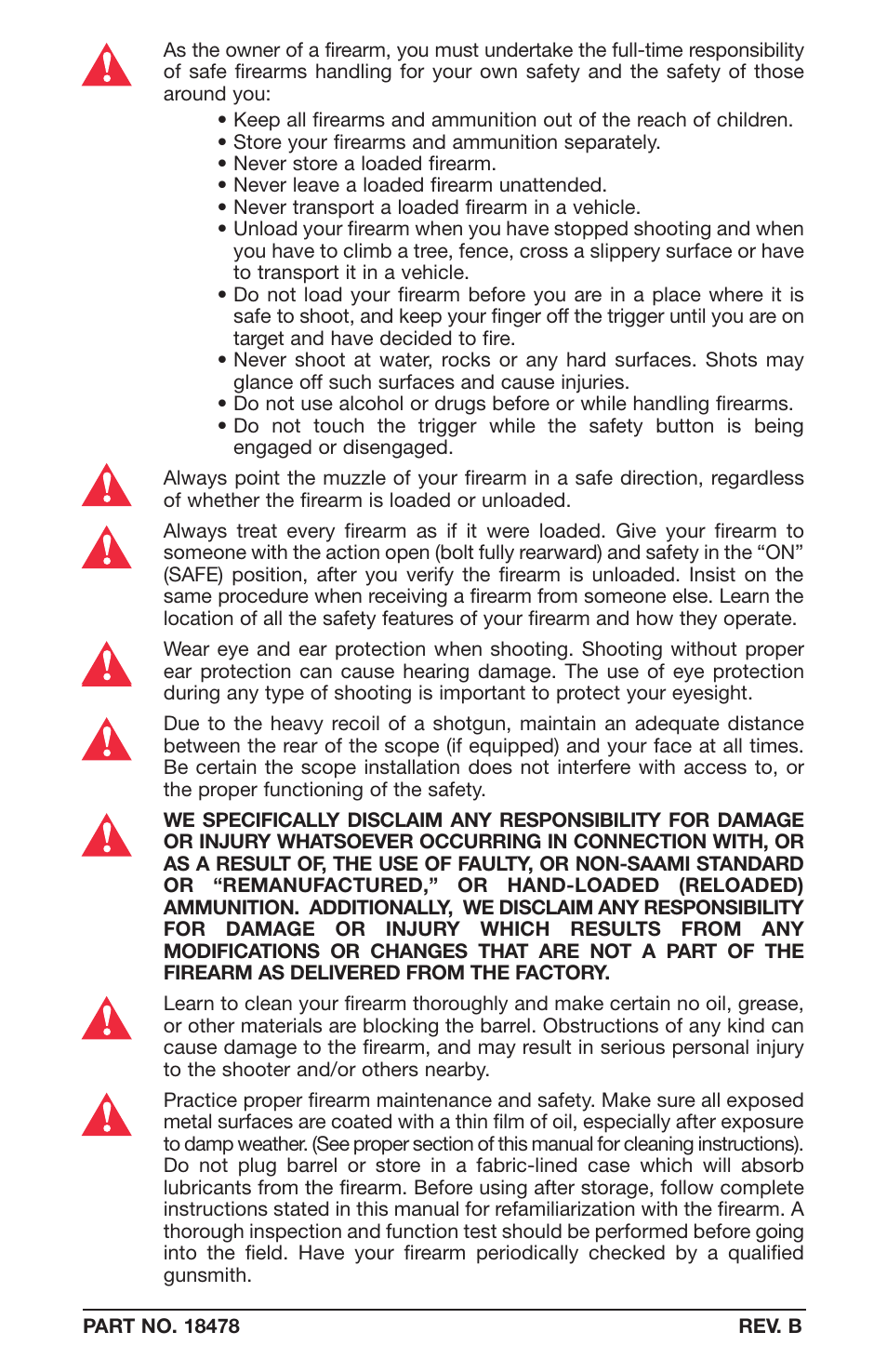 Mossberg International SA-2 User Manual | Page 2 / 28