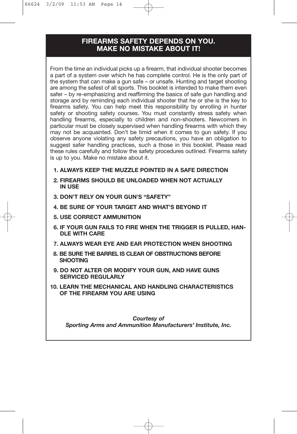 Mossberg 69 User Manual | Page 16 / 16