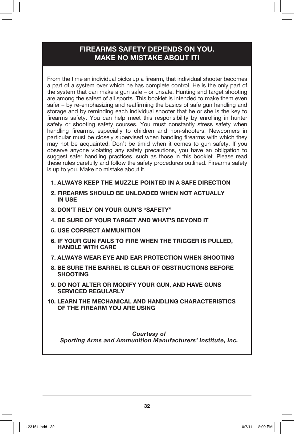 Mossberg MMR User Manual | Page 32 / 32