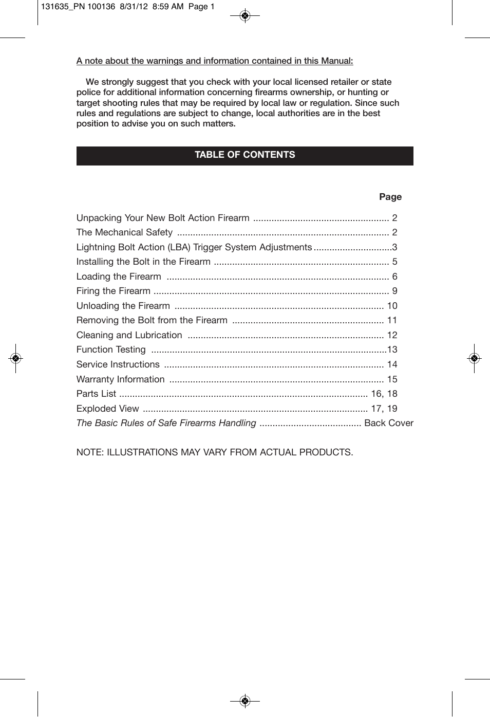 Mossberg MVP User Manual | Page 3 / 24
