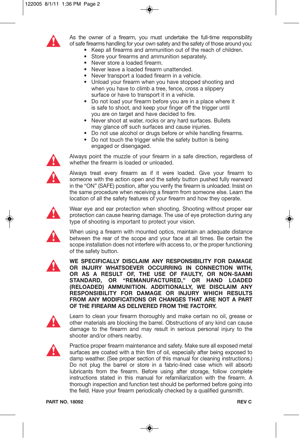 Mossberg 46 CENTERFIRE User Manual | Page 2 / 16