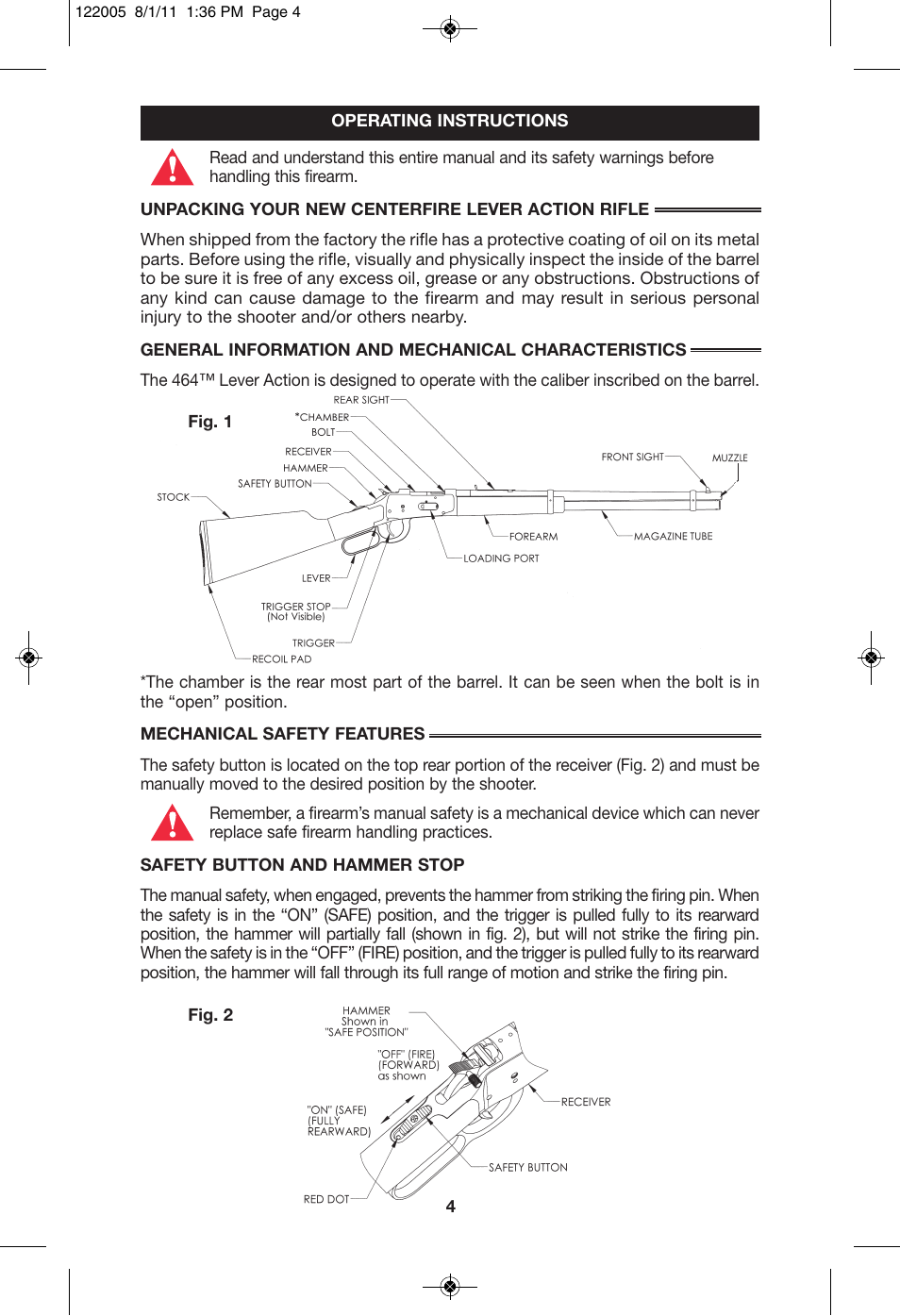 Mossberg 46 CENTERFIRE User Manual | Page 4 / 16