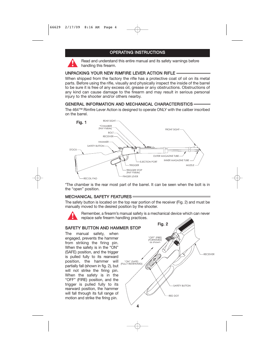 Mossberg 46 RIMFIRE User Manual | Page 4 / 16