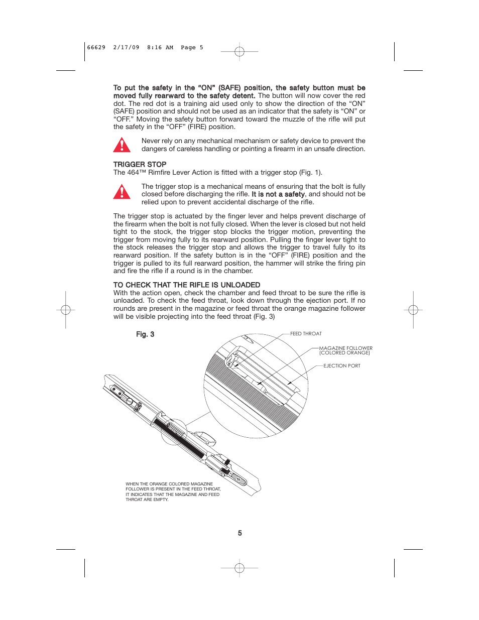 Mossberg 46 RIMFIRE User Manual | Page 5 / 16