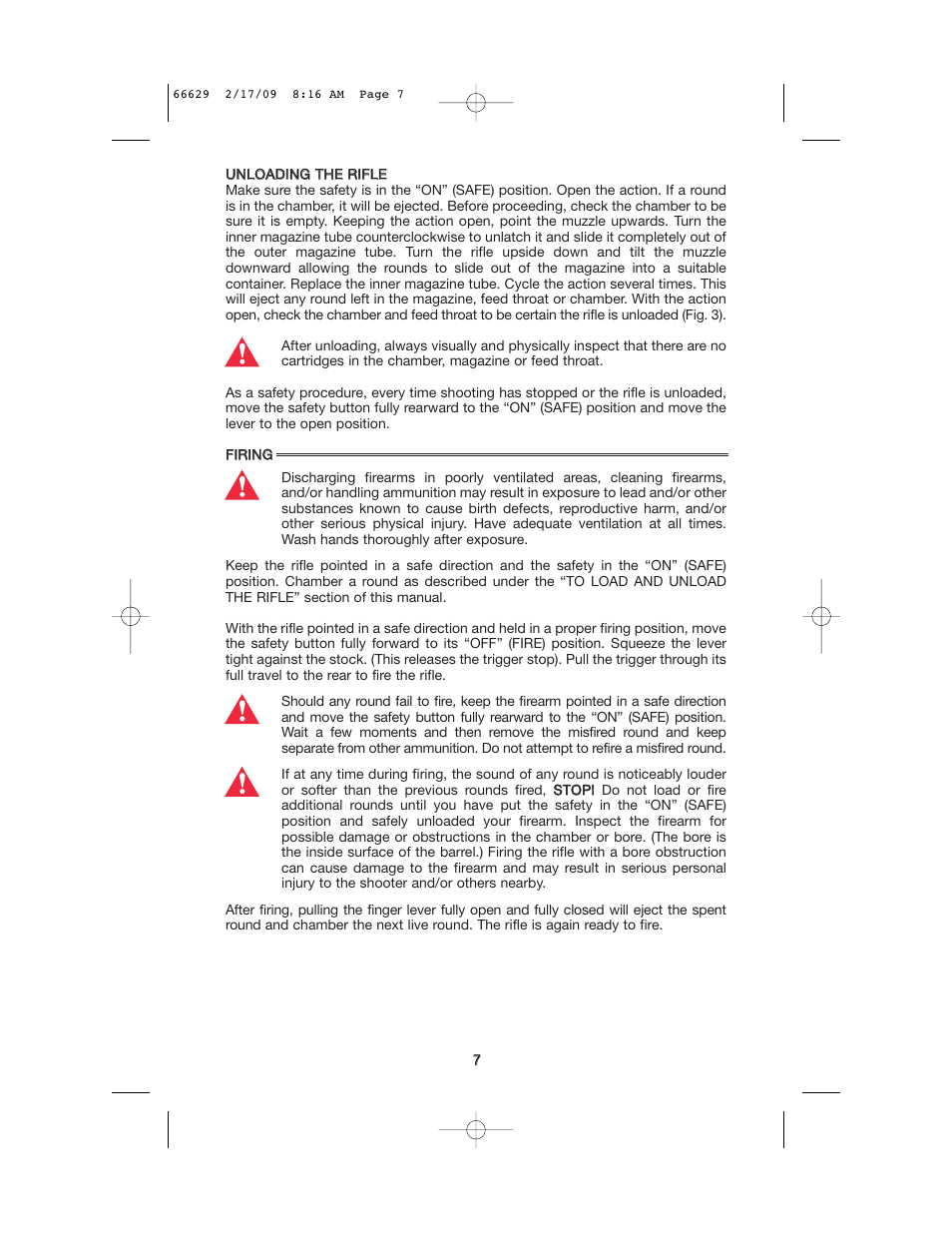 Mossberg 46 RIMFIRE User Manual | Page 7 / 16