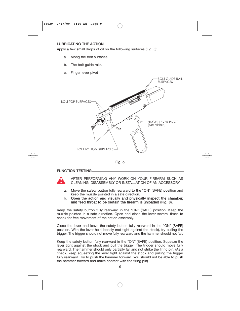 Mossberg 46 RIMFIRE User Manual | Page 9 / 16