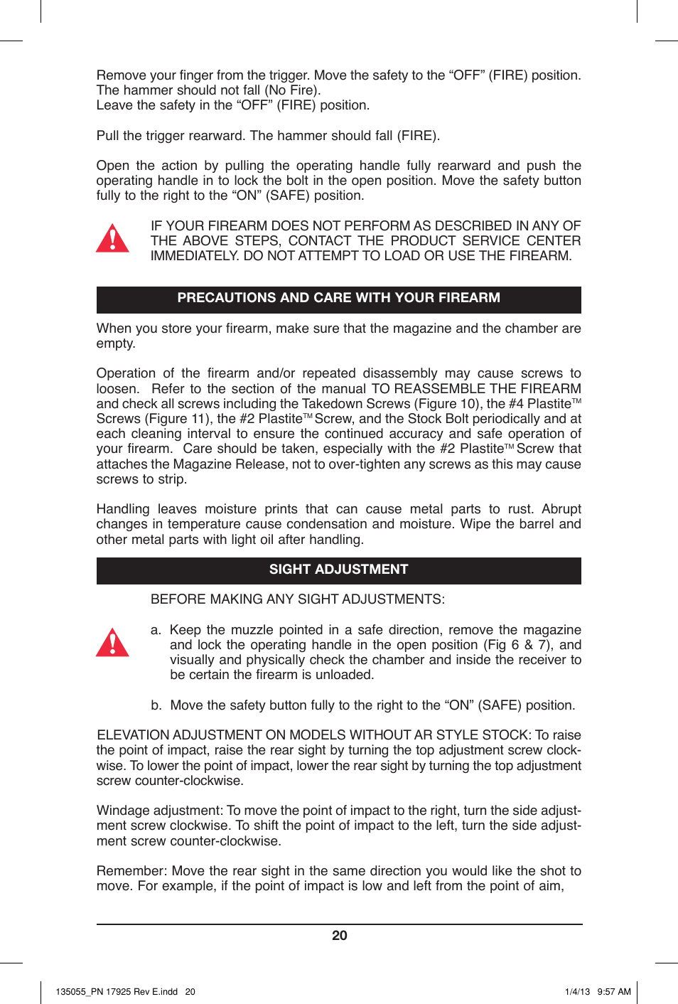 Mossberg 715T User Manual | Page 20 / 28