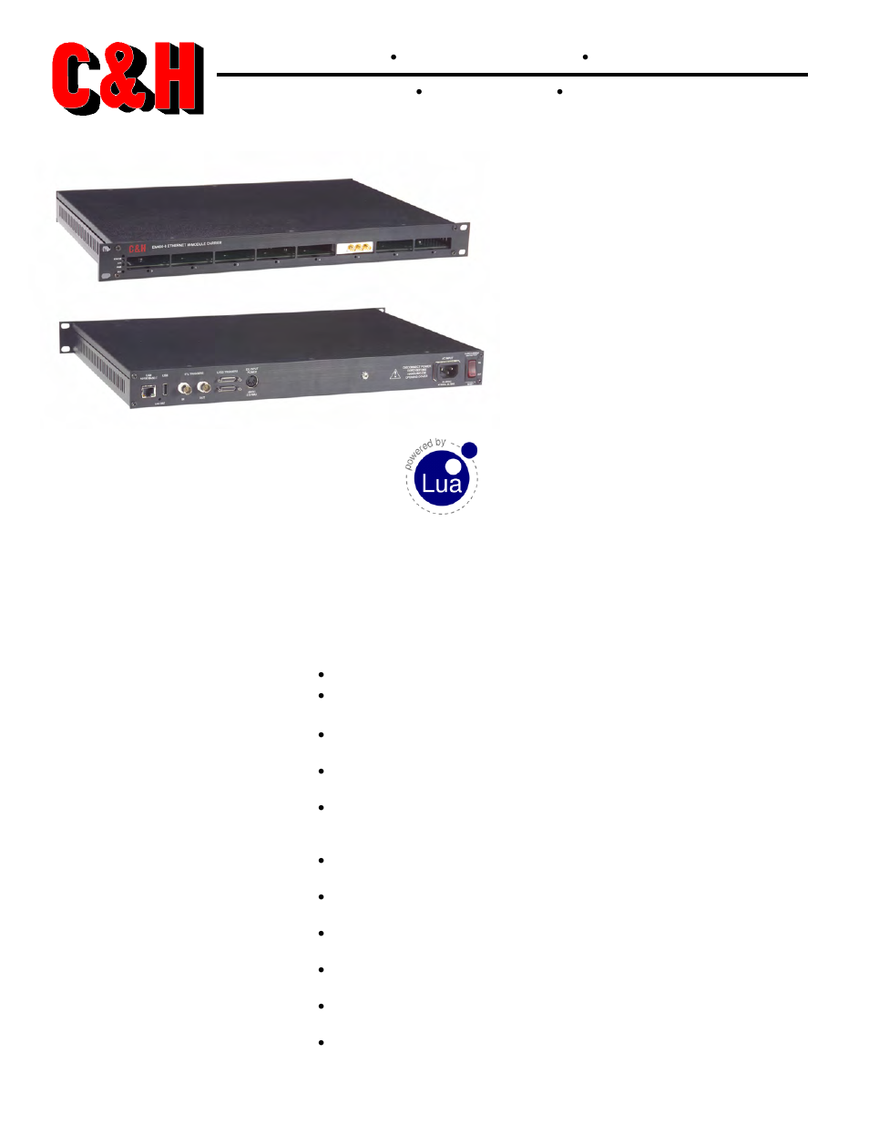 CH Tech EM405-8 User Manual | 2 pages