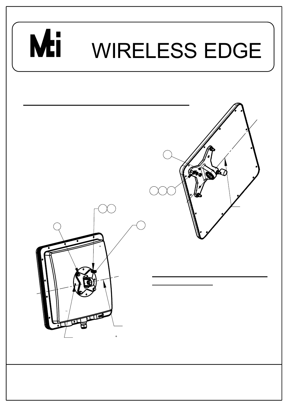 MTI Wireless Edge MT-120018/A User Manual | 4 pages