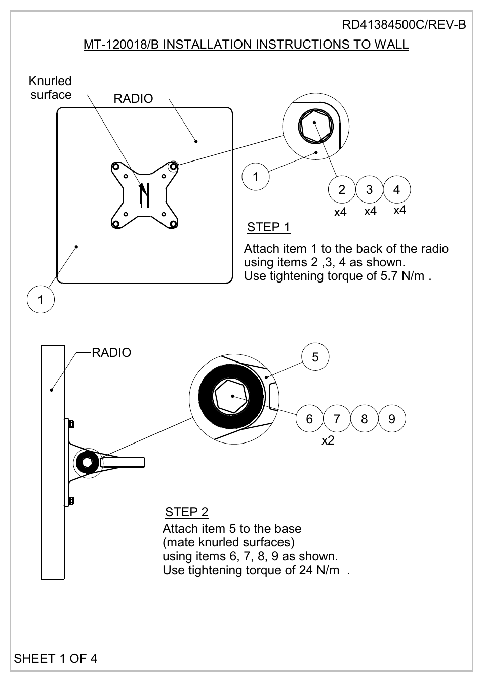 MTI Wireless Edge MT-120018/B User Manual | 4 pages