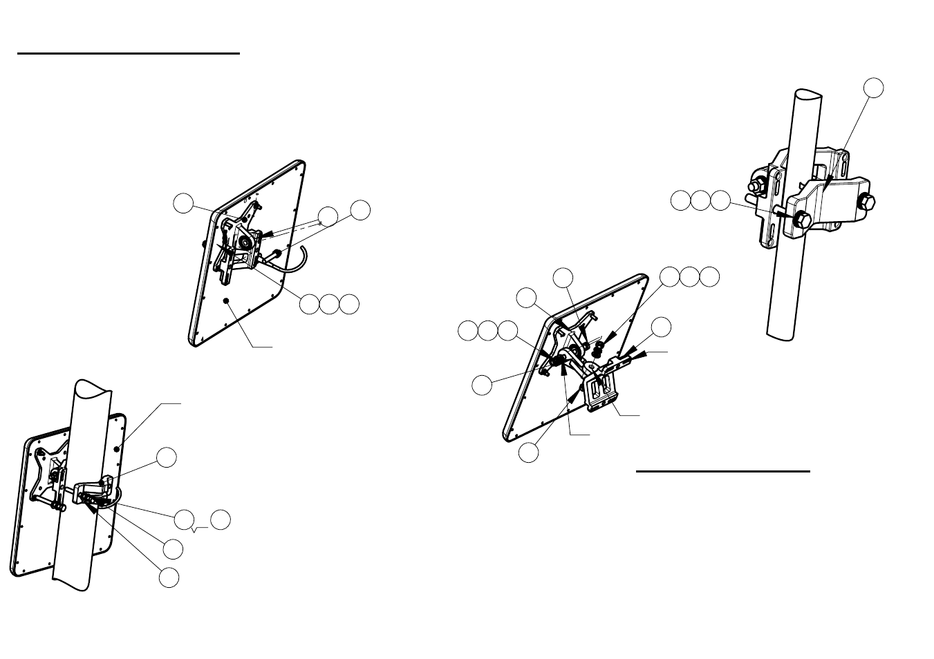 Installation on a pole | MTI Wireless Edge MT-120018/V User Manual | Page 2 / 2