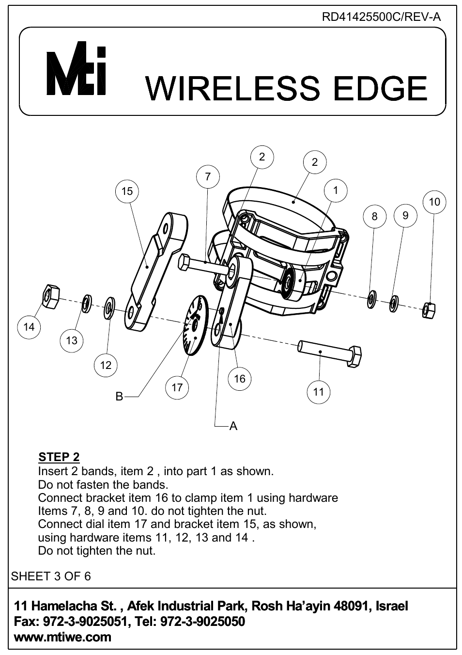 Wireless edge | MTI Wireless Edge MT-120021 User Manual | Page 3 / 6