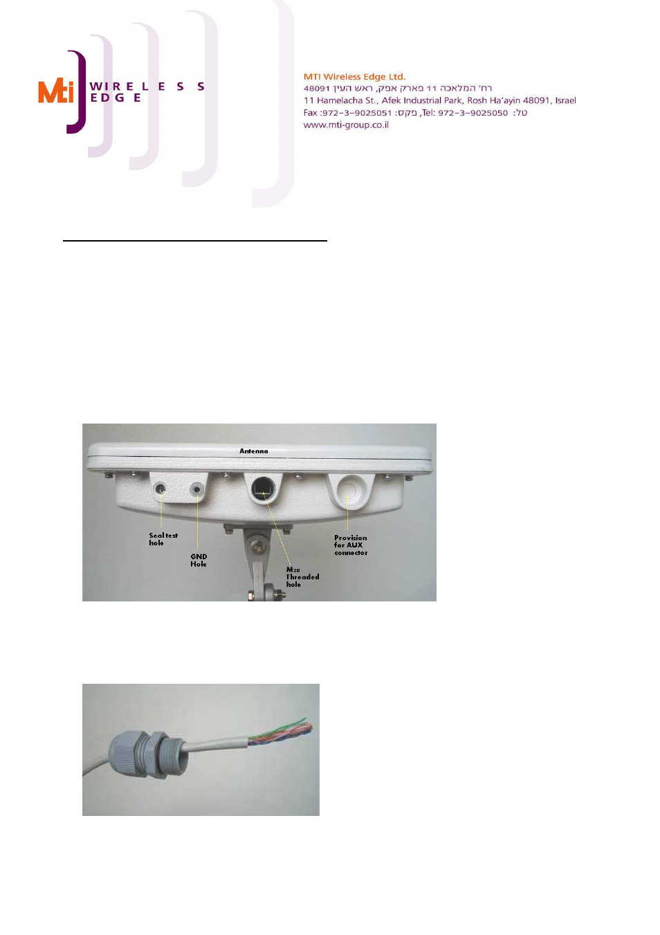 MTI Wireless Edge MT-900007 User Manual | 2 pages