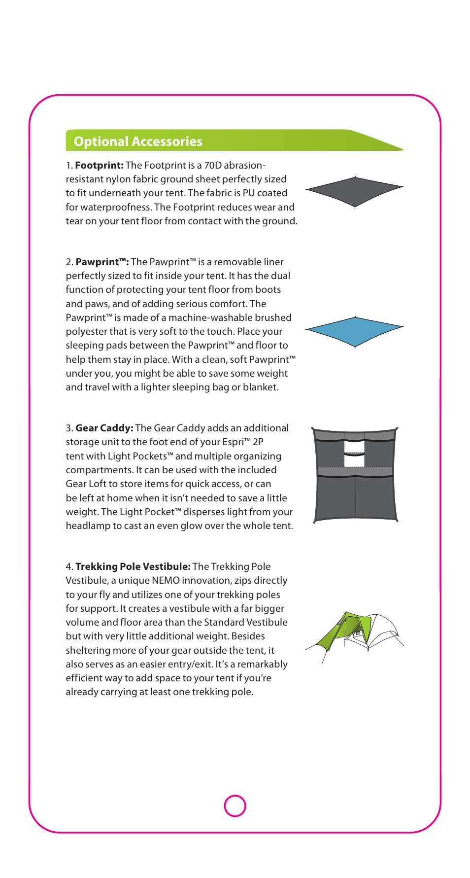 Optional accessories | NEMO Equipment ESPR 2P User Manual | Page 4 / 5