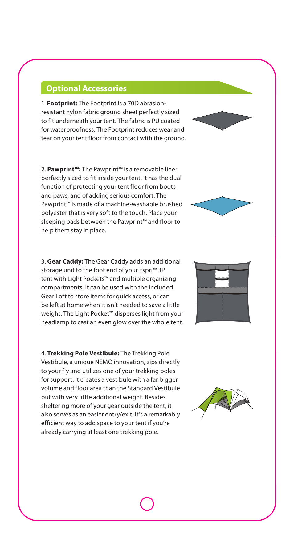 Optional accessories | NEMO Equipment ESPR 3P User Manual | Page 4 / 5