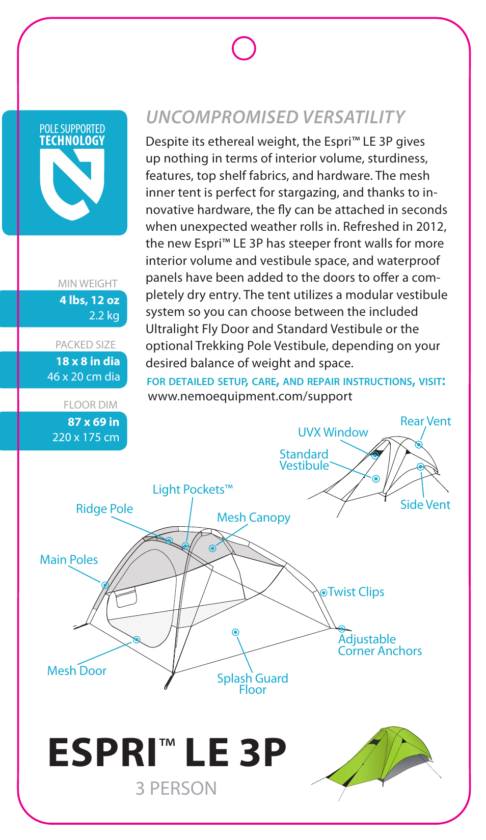 NEMO Equipment ESPR LE 3P User Manual | 5 pages