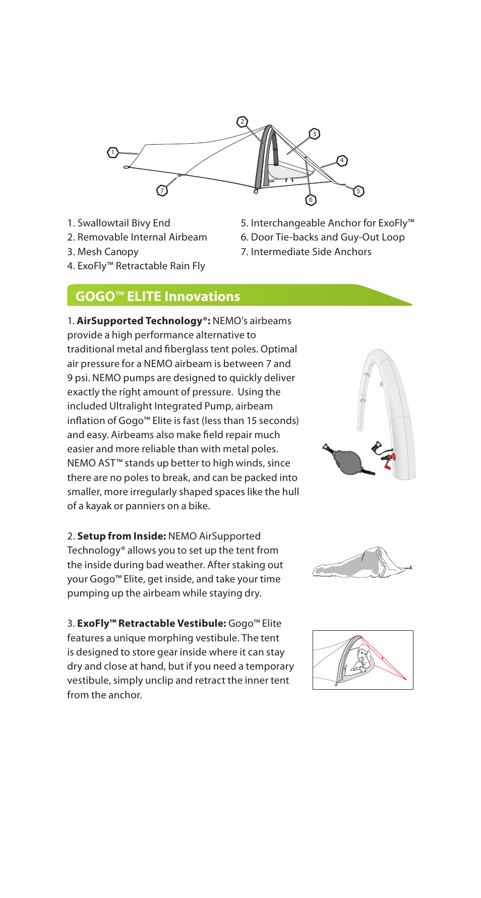 Gogo ™ elite innovations | NEMO Equipment GOG ELITE User Manual | Page 2 / 5