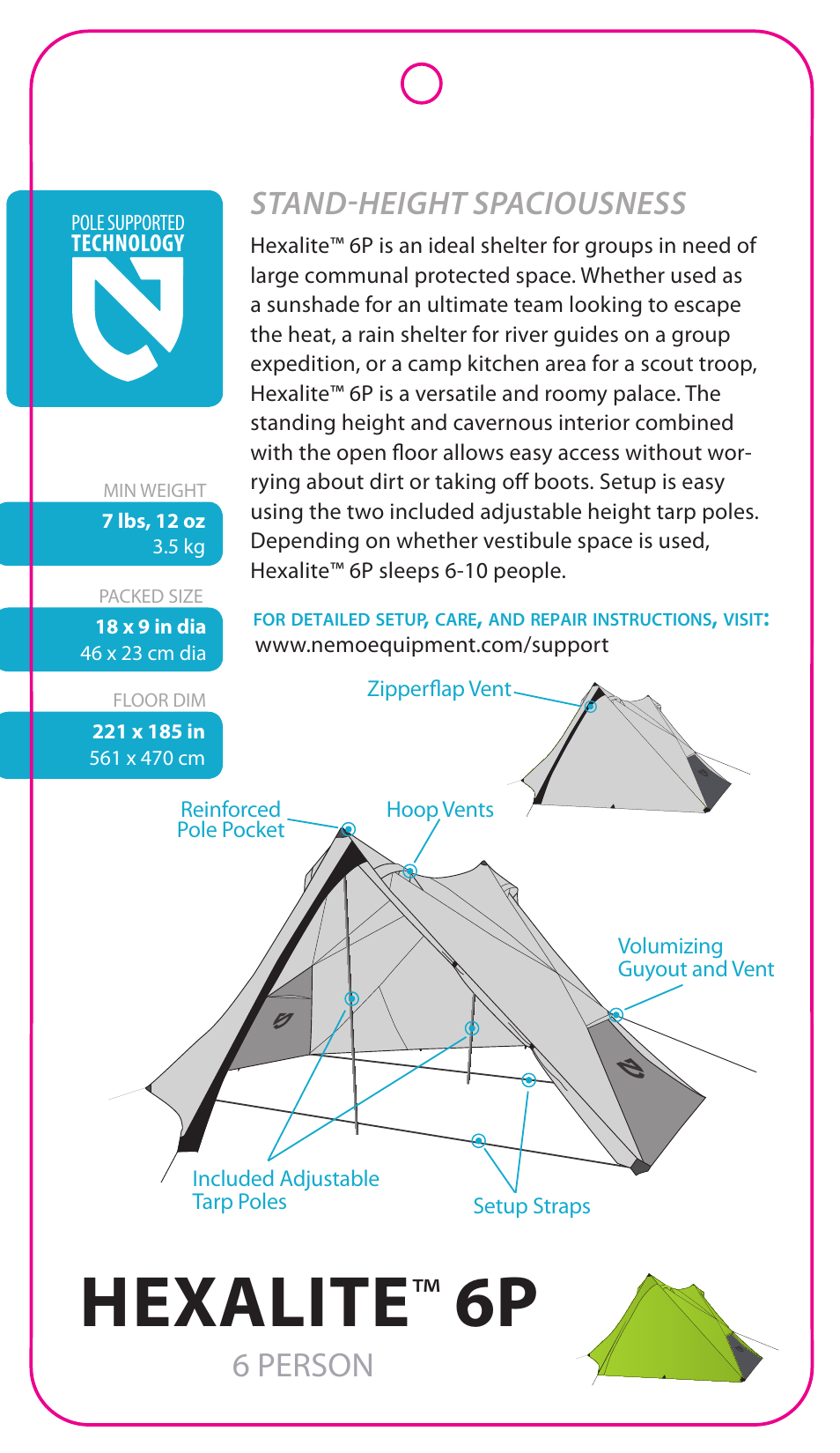 NEMO Equipment HEXLIT6P User Manual | 5 pages