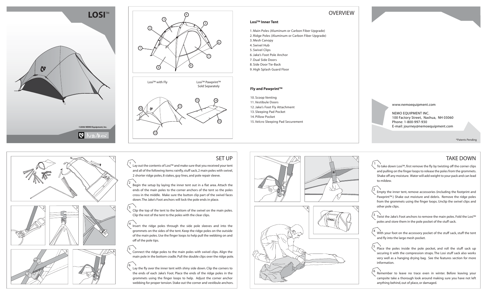 NEMO Equipment LOS User Manual | 2 pages