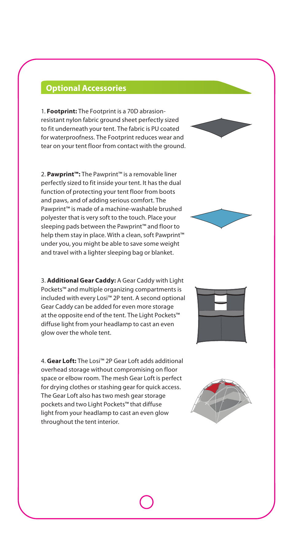 Optional accessories | NEMO Equipment LOS 2P User Manual | Page 4 / 5