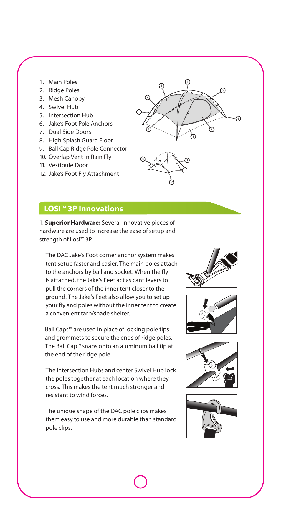 Losi ™ 3p innovations | NEMO Equipment LOS 3P User Manual | Page 2 / 5