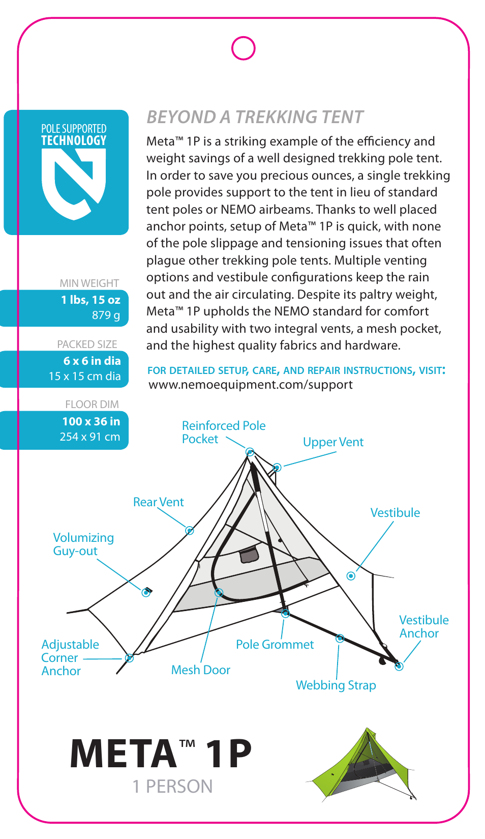 NEMO Equipment MET 1P User Manual | 5 pages
