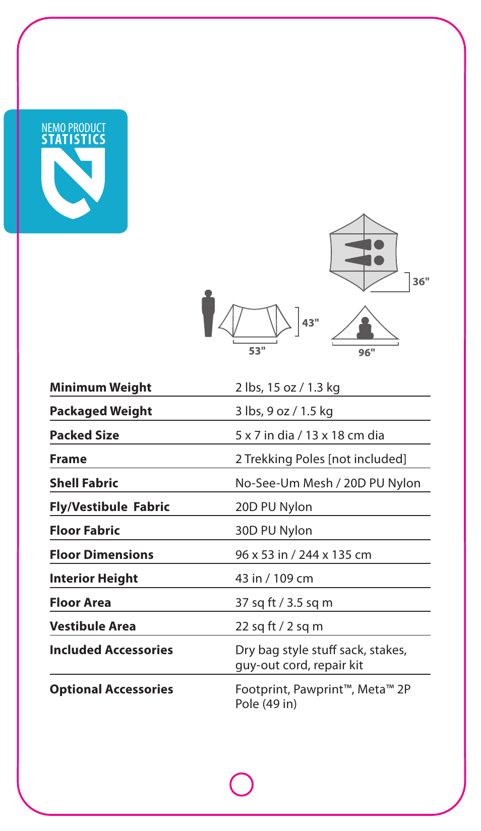 NEMO Equipment MET 2P User Manual | Page 2 / 5
