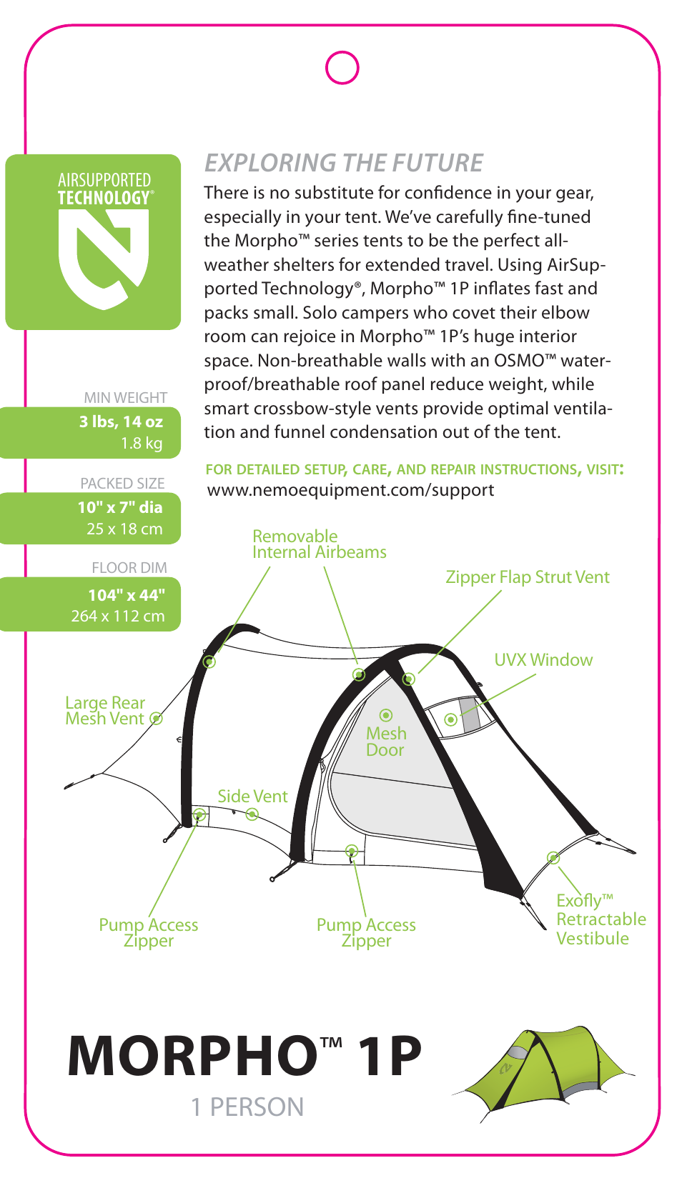 NEMO Equipment MORPH 1P User Manual | 5 pages