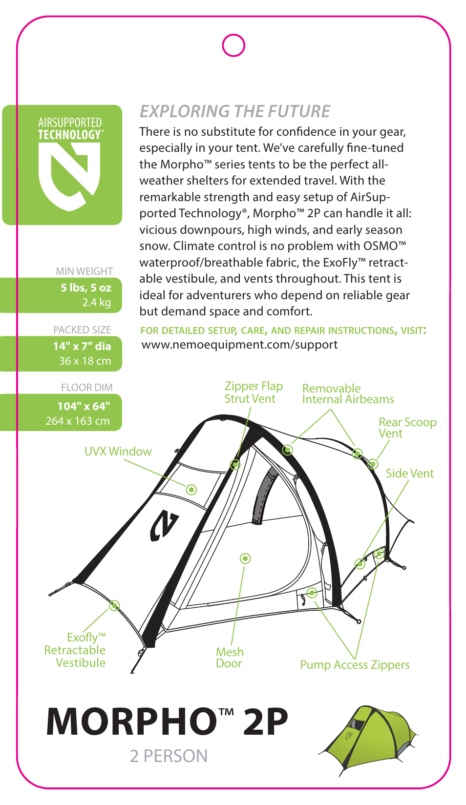 NEMO Equipment MORPH 2P User Manual | 5 pages