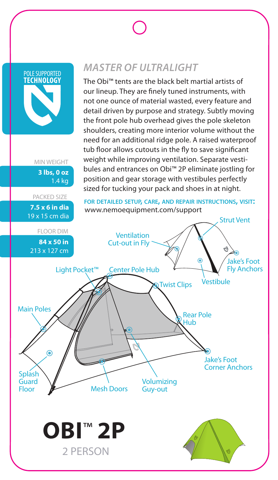 NEMO Equipment OB 2P User Manual | 5 pages