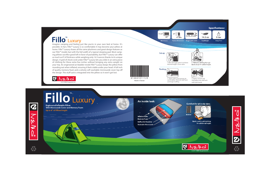 NEMO Equipment FILLO LUXUR User Manual | 2 pages