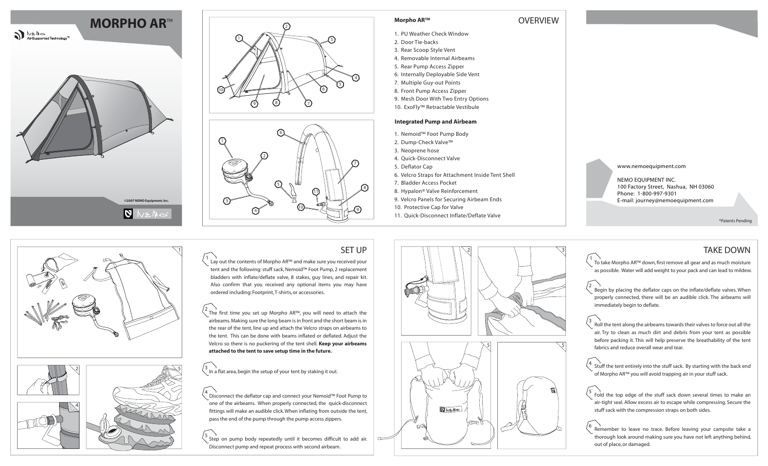 NEMO Equipment MORPHO A User Manual | 2 pages