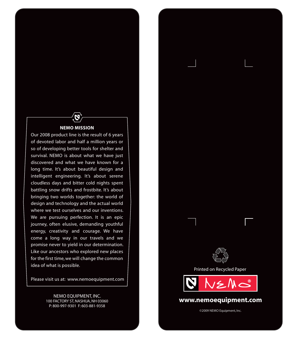 NEMO Equipment NANO ELIT User Manual | Page 7 / 7