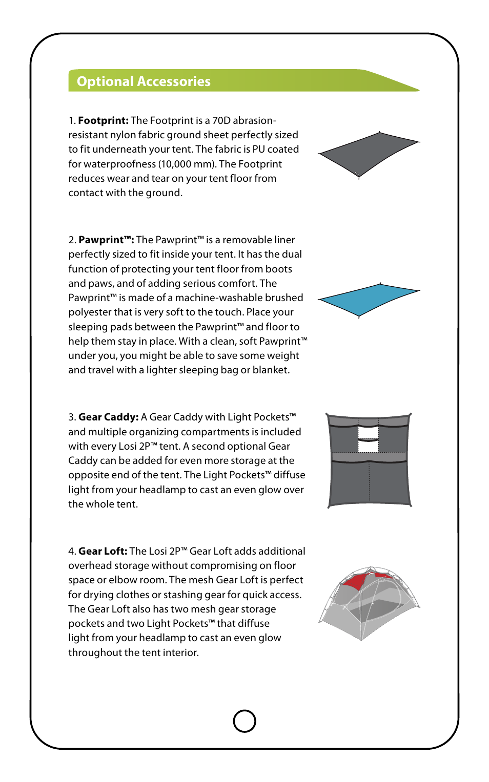 Optional accessories | NEMO Equipment LOSI 2 User Manual | Page 4 / 9
