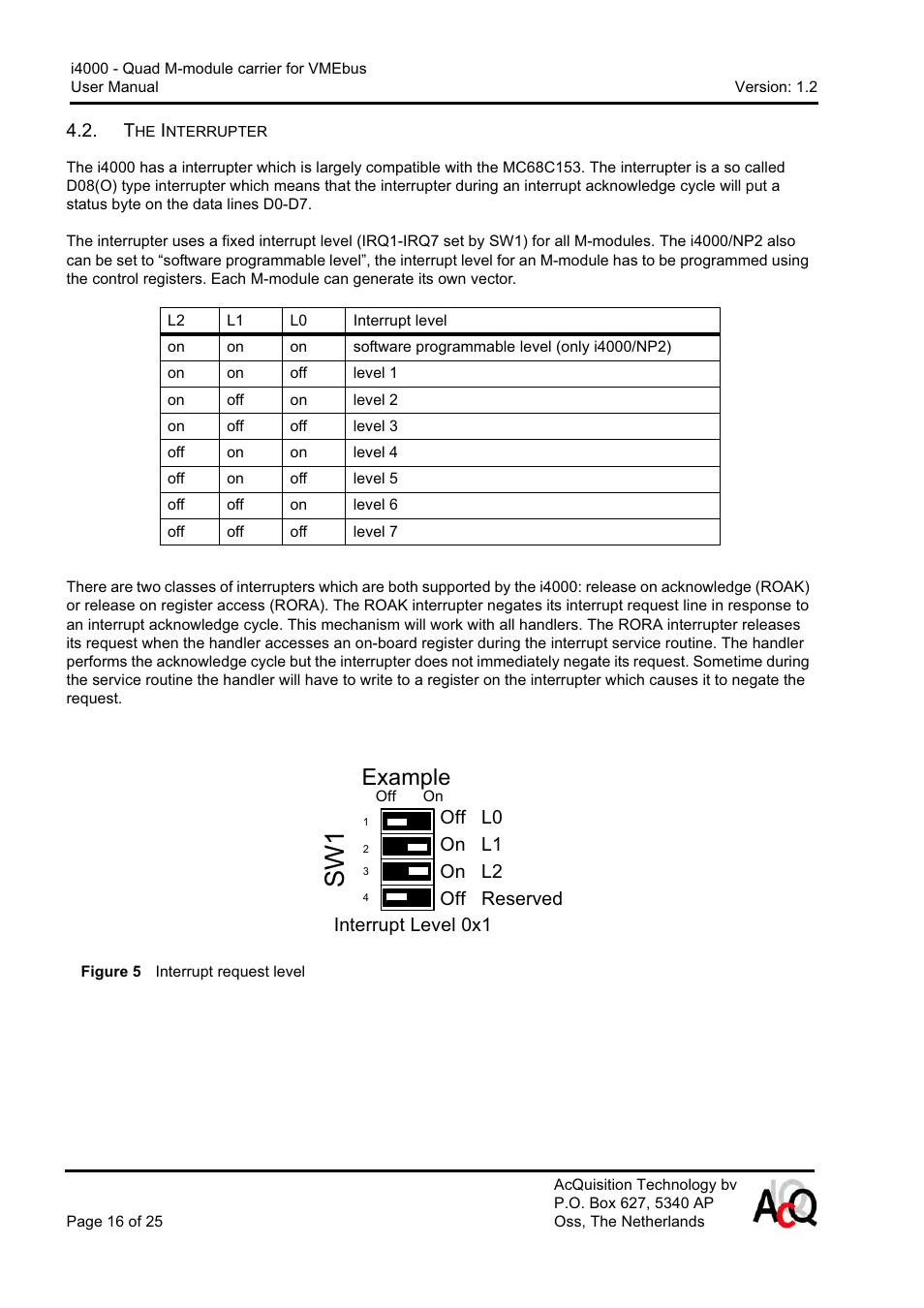 Sw 1, Example | CH Tech Quad M-module Carrier i4000 User Manual | Page 16 / 25