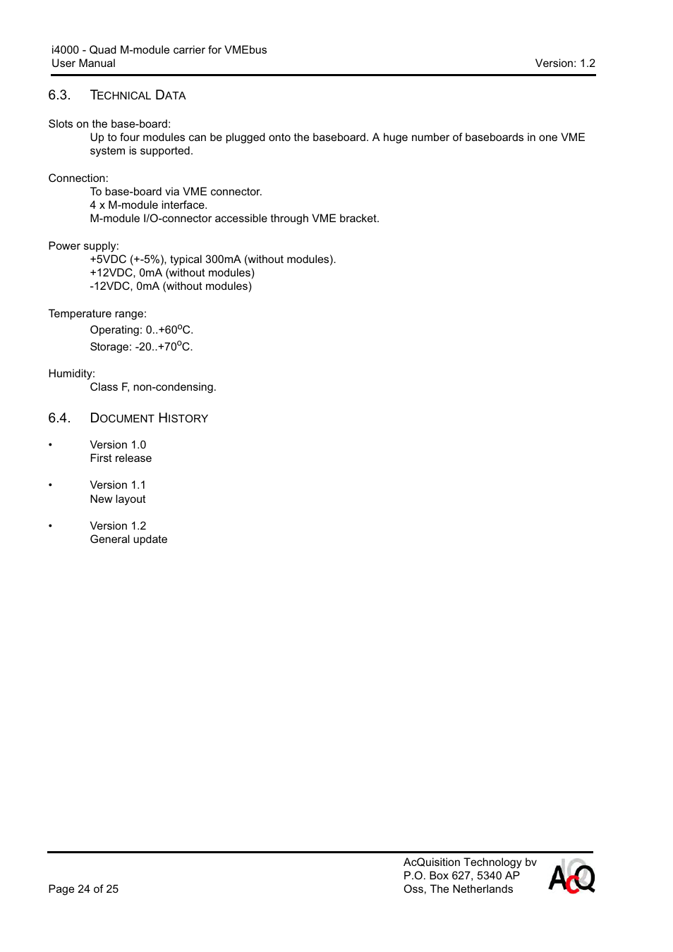 CH Tech Quad M-module Carrier i4000 User Manual | Page 24 / 25