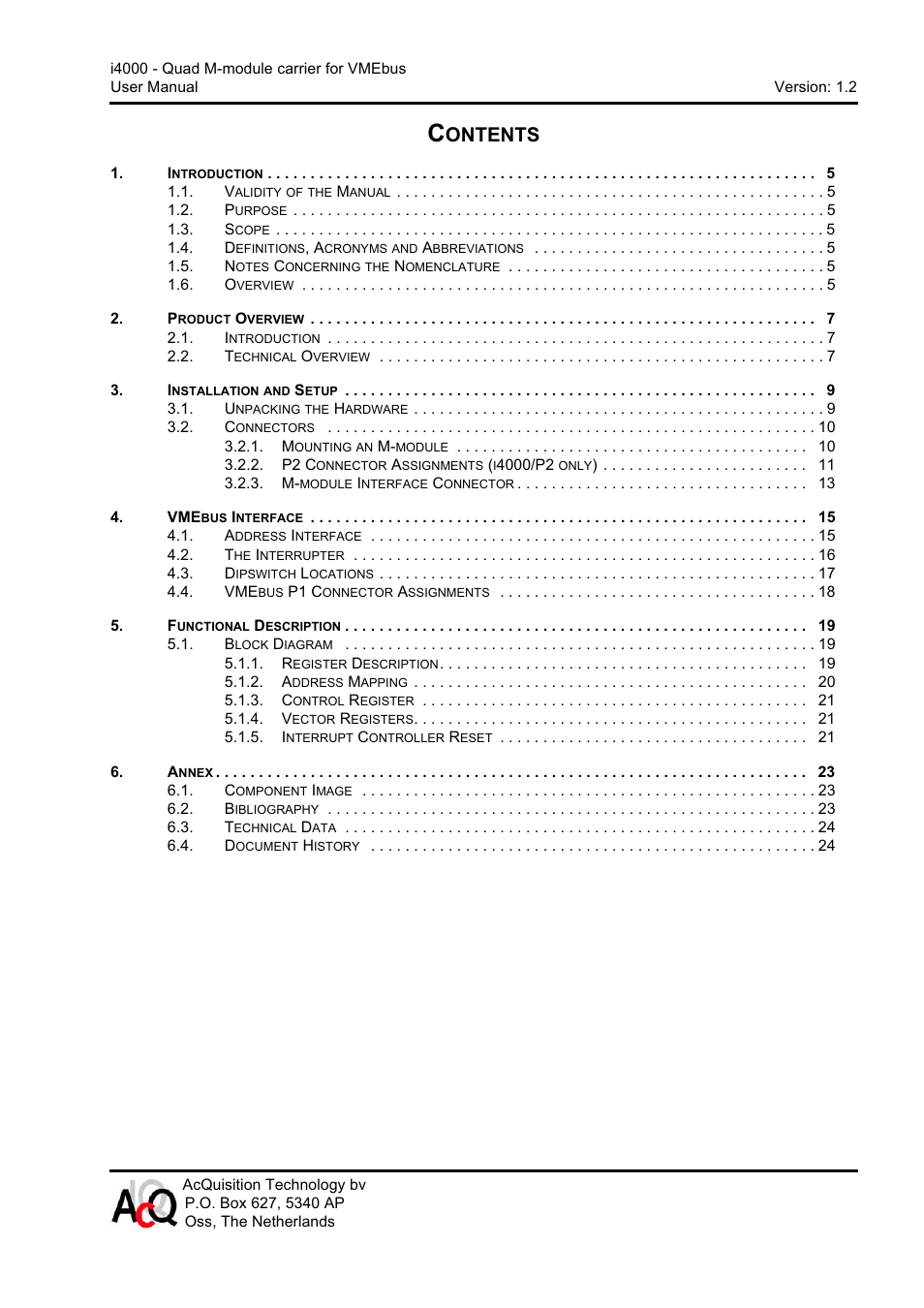 Ontents | CH Tech Quad M-module Carrier i4000 User Manual | Page 3 / 25