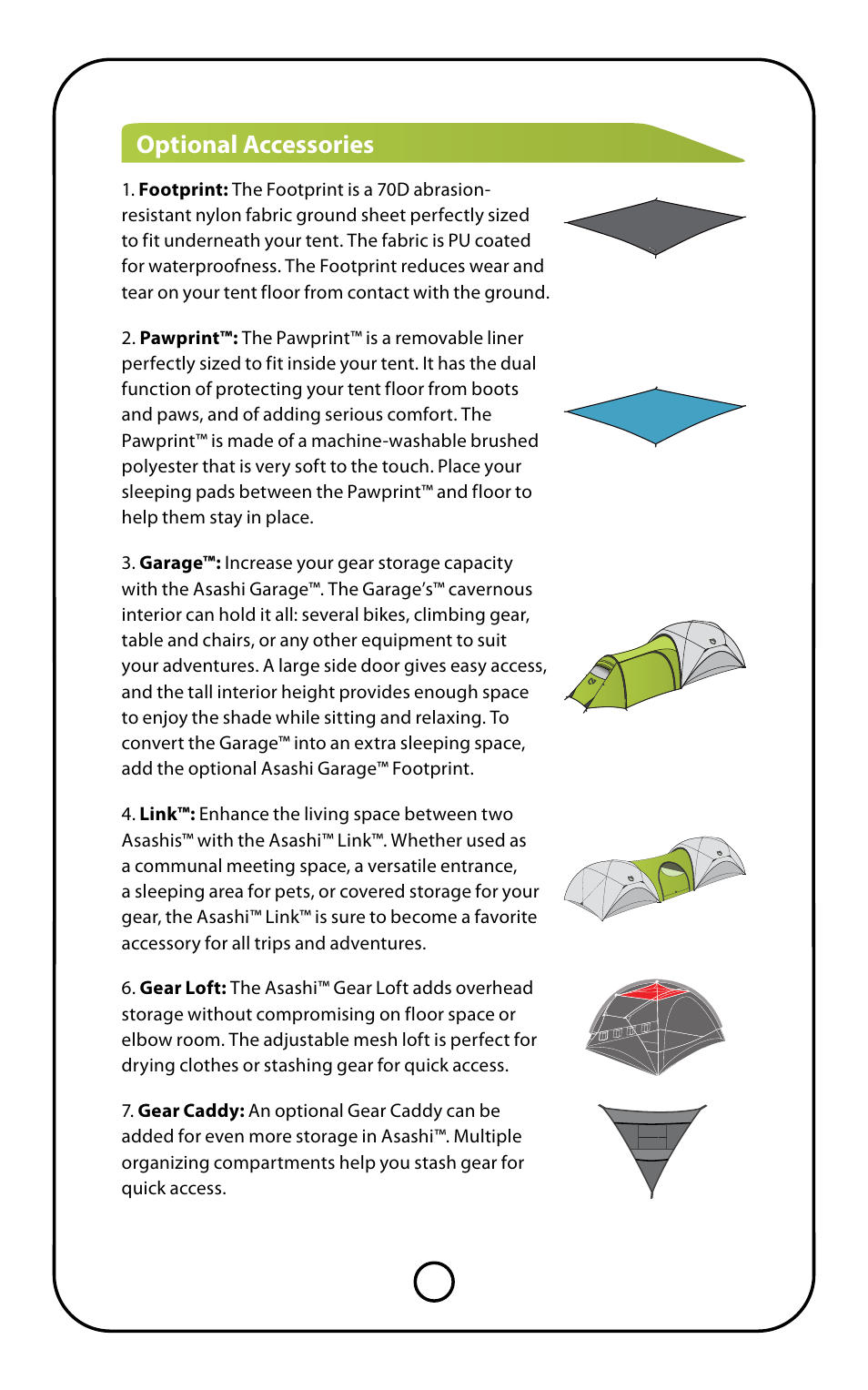 Optional accessories | NEMO Equipment ASASH User Manual | Page 4 / 9