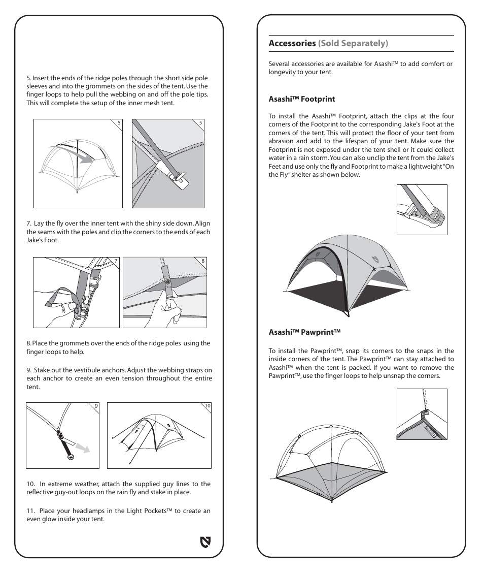 Accessories (sold separately) | NEMO Equipment ASASH User Manual | Page 4 / 8
