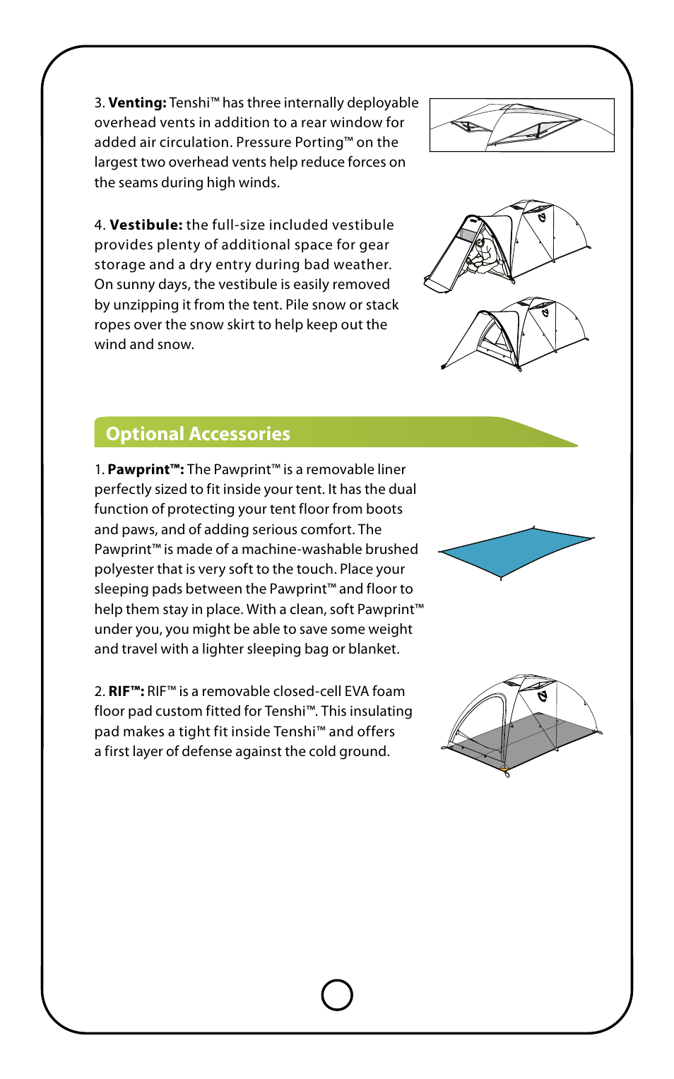 Optional accessories | NEMO Equipment TENSH User Manual | Page 6 / 9