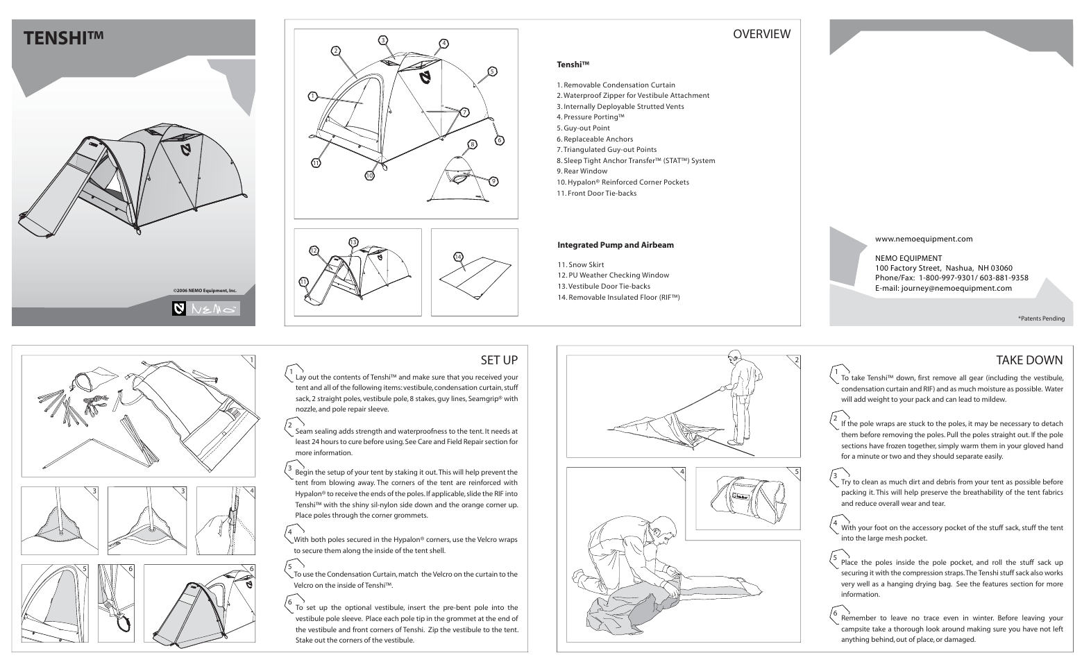 NEMO Equipment TENSH User Manual | 2 pages