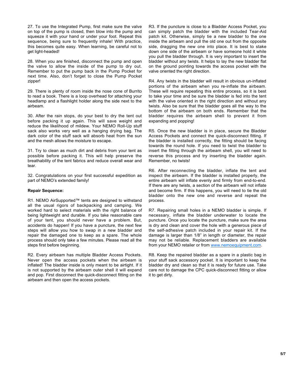 NEMO Equipment BURRIT User Manual | Page 5 / 7